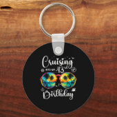 Cruising Into My 43rd Birthday Trip Vacation Cruis キーホルダー (正面)