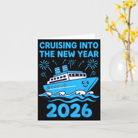 Cruising Into The New Year 2026 Celebration カード (黄色い花)