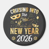 Cruising into the New Year 2026 Circle マグネット (正面)