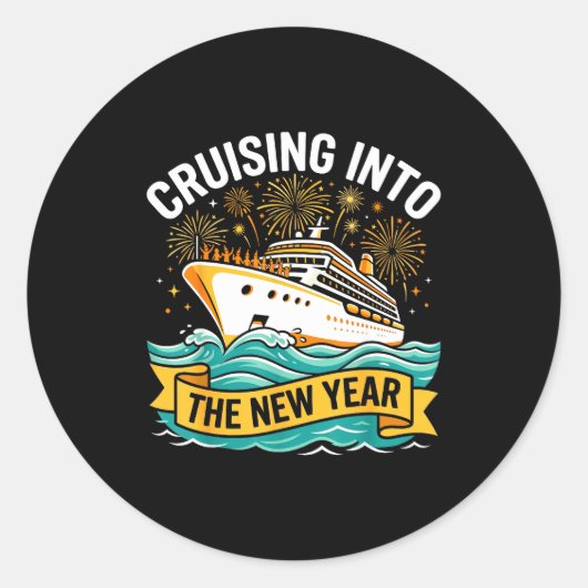 Cruising Into The New Year 2026 Cruise Squad  ラウンドシール (正面)