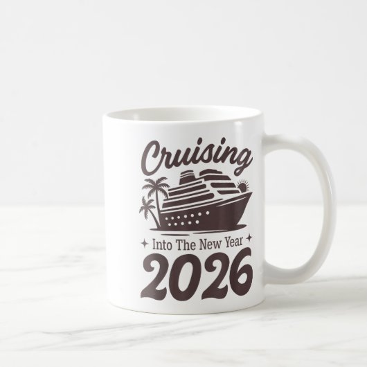 Cruising Into The New Year 2026 Cruise Vacation  コーヒーマグカップ (右)