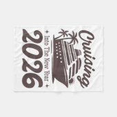 Cruising Into The New Year 2026 Cruise Vacation  フリースブランケット (正面(横))