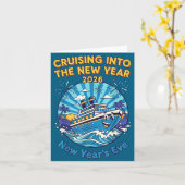 Cruising Into The New Year 2026 Fun New Year's Eve カード (黄色い花)