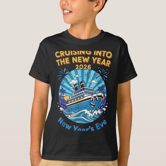 Cruising Into The New Year 2026 Fun New Year's Eve Tシャツ (正面)