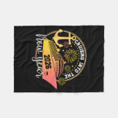 Cruising Into The New Year 2026 Happy Family Trips フリースブランケット (正面(横))