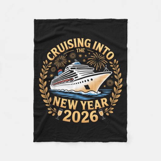 Cruising Into The New Year 2026 Happy New Year 202 フリースブランケット (正面)