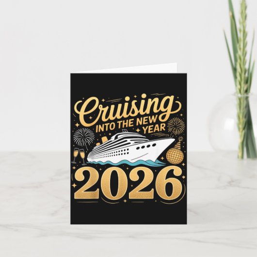 Cruising Into The New Year 2026 Matching Family Cr カード (正面)