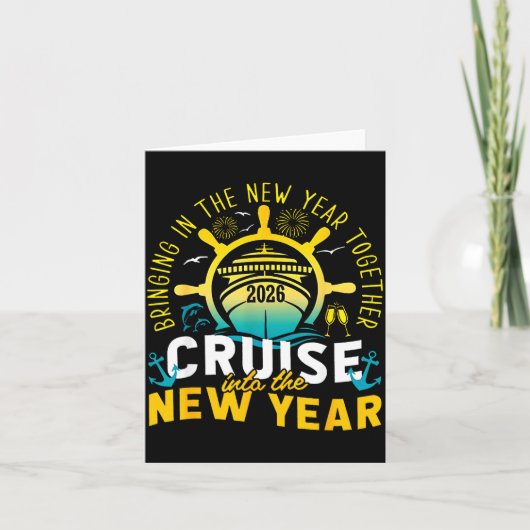 Cruising Into The New Year 2026 Matching Family Cr カード (正面)