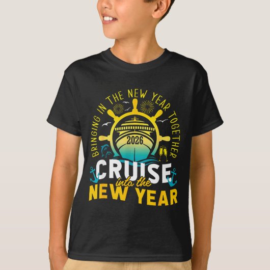 Cruising Into The New Year 2026 Matching Family Cr Tシャツ (正面)