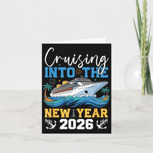 Cruising Into The New Year 2026 Matching Family Ho カード (正面)