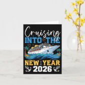 Cruising Into The New Year 2026 Matching Family Ho カード (黄色い花)