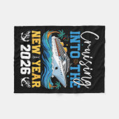 Cruising Into The New Year 2026 Matching Family Ho フリースブランケット (正面(横))