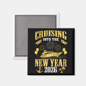 Cruising Into The New Year 2026 New Year Eve Famil マグネット (正面/裏面)