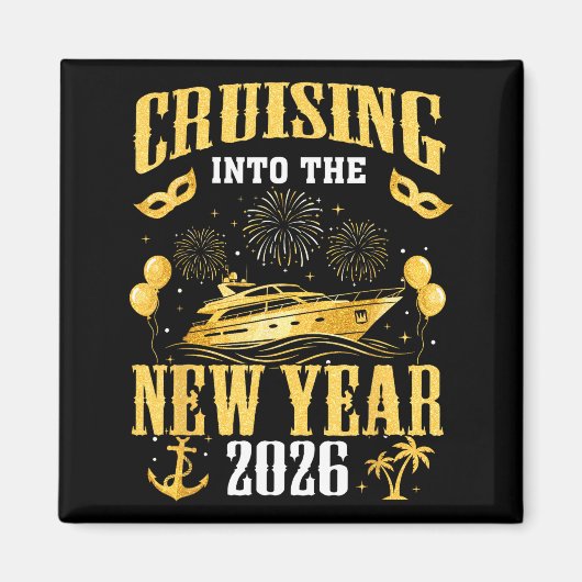 Cruising Into The New Year 2026 New Year Eve Famil マグネット (正面)