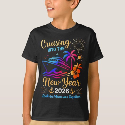 Cruising Into The New Year 2026 Trip Family Matchi Tシャツ (正面)