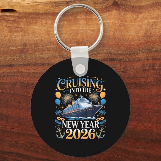 Cruising Into The New Year 2026 Vacation Design キーホルダー (正面)