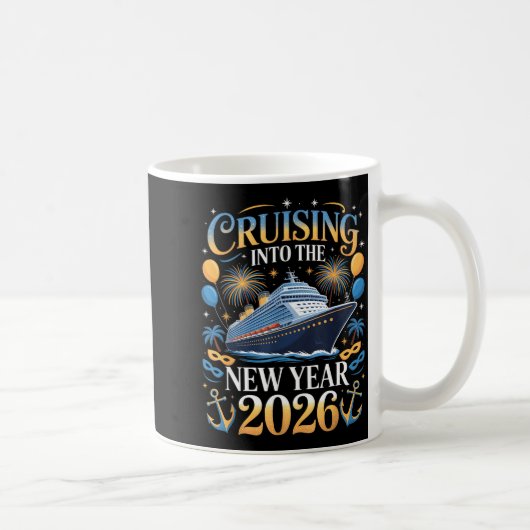 Cruising Into The New Year 2026 Vacation Design  コーヒーマグカップ (右)
