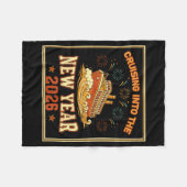 Cruising Into The New Year 2026 Voyage Fireworks  フリースブランケット (正面(横))