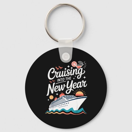 Cruising Into The New Year Cruise Party Sunset Oce キーホルダー (正面)