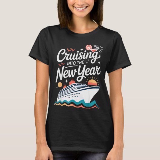 Cruising Into The New Year Cruise Party Sunset Oce Tシャツ (正面)