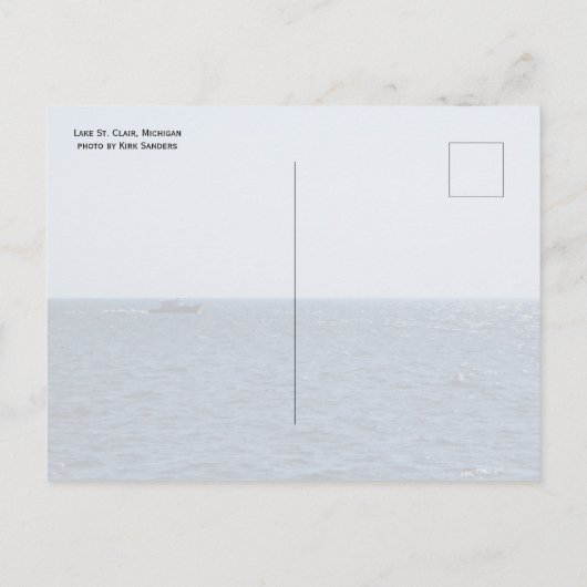 Cruising on Lake St. Clair ポストカード (裏面)