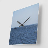 Cruising on the Lake スクエア壁時計 (傾斜)