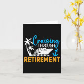 Cruising Through Retirement Funny Cruise Retiremen カード (黄色い花)