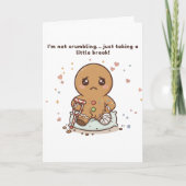Crumbling, Cute Puchi Gingerbread Get Well Card カード (正面)