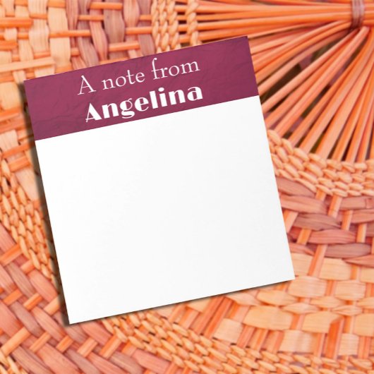 Crumpled dark-burgundy paper name ノートパッド