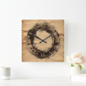 crumpled paper スクエア壁時計 (ホーム)