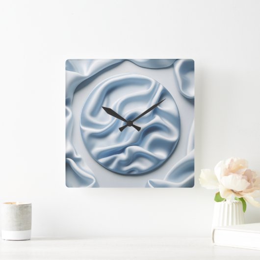 crumpled satin スクエア壁時計 (ホーム)