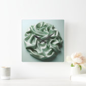 crumpled satin スクエア壁時計 (ホーム)