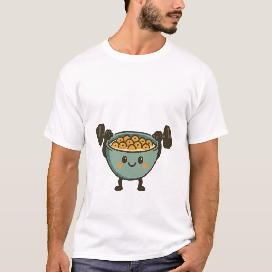 Crunch Time- Funny Cereal Gym Workout Tシャツ (正面)