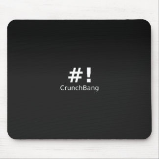 #! CrunchBangのLinuxの黒 マウスパッド