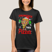 Crunches Then Zzas Xmas Santa Zza Weightlifting Gy Tシャツ (正面)