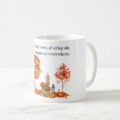 Crunching Leaves & Crisp Air Fall Mug – Autumn Mug コーヒーマグカップ (正面右)