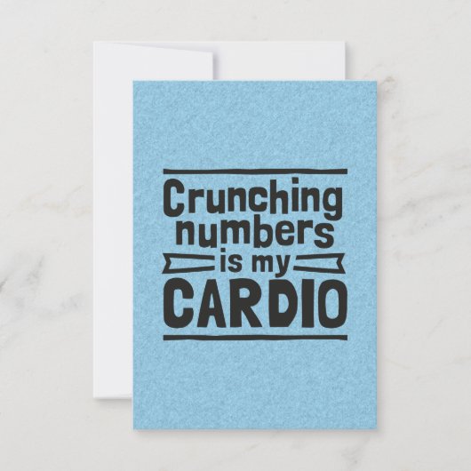 Crunching Numbers Is My Cardio サンキューカード (正面)