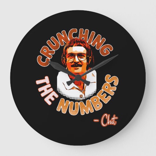 Crunching the numbers ラージ壁時計 (正面)
