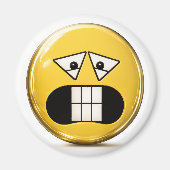 Crunchy 3D Emoji Round Magnet マグネット (正面)
