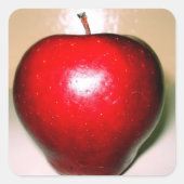 Crunchy  red  apple スクエアシール (正面)