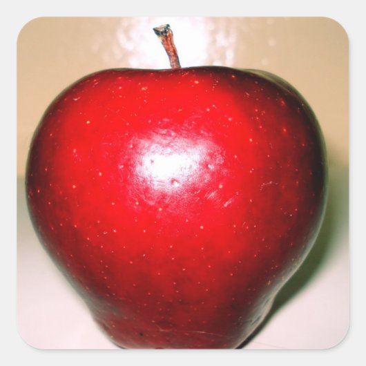 Crunchy  red  apple スクエアシール (正面)