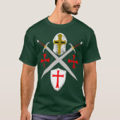 Crusader Knights Templar Code Soldier Of Christ Tシャツ (正面)