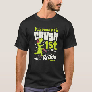Crush 1st Grade Youth Back To School With Dinosaur Tシャツ