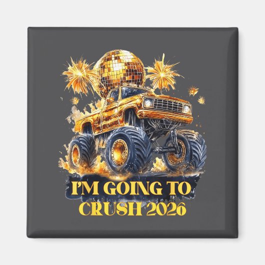 Crush 2026 Monster Truck New Year Party Countdown  マグネット (正面)