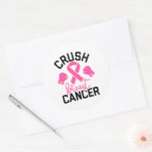 Crush Breast Cancer Awareness ラウンドシール (封筒)