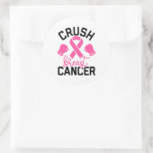 Crush Breast Cancer Awareness ラウンドシール (バッグ)