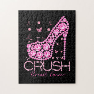 Crush Breast Cancer Awareness Bling Pink Ribbon ジグソーパズル