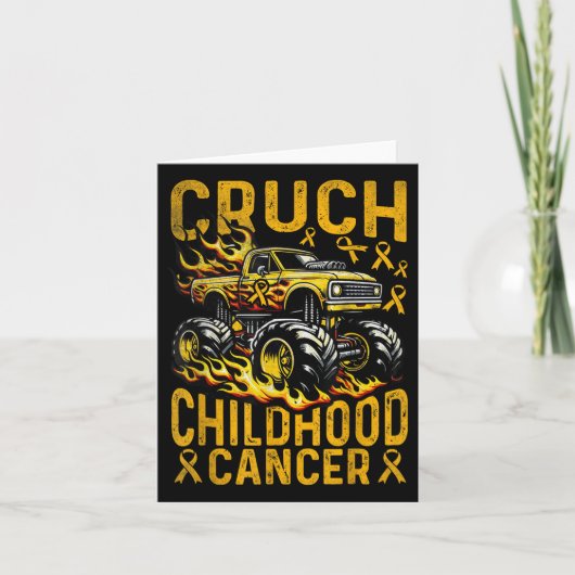 Crush Childhood Cancer Awareness Monster Truck &am カード (正面)