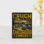 Crush Childhood Cancer Awareness Monster Truck &am カード (黄色い花)