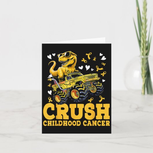Crush Childhood Cancer Awareness Monster Truck Din カード (正面)